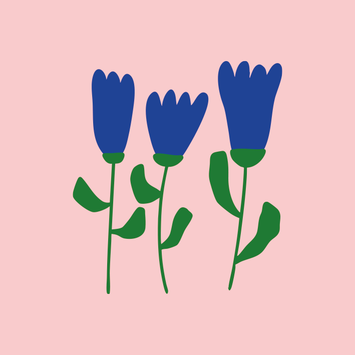 Digitale Vorlage 3 Blümchen