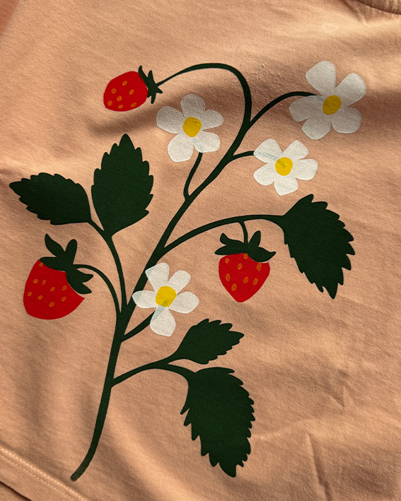 Digitale Vorlage Erdbeeren