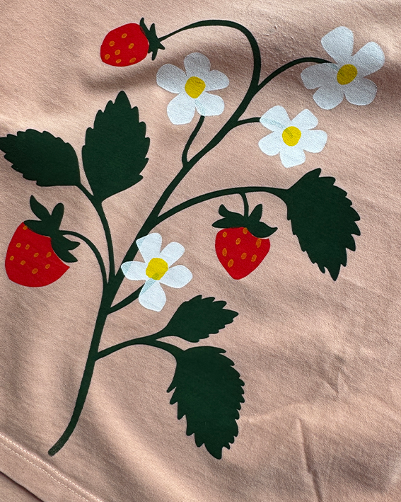 Erdbeeren - Digitale Vorlage für Siebdruck, Plotten & Applikation