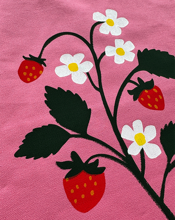 Digitale Vorlage Erdbeeren