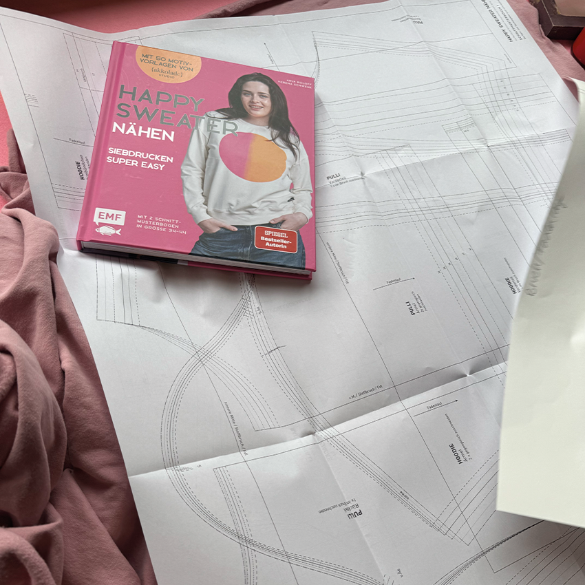 Buch Happy Sweater – Nähen &amp; Siebdruck für Anfänger:innen