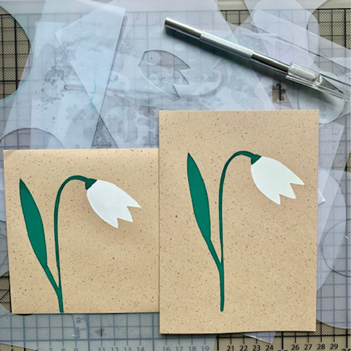 Digitale Vorlage Schneeglöckchen