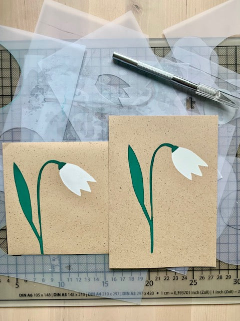 Blumen Bundle - Digitale Vorlage für Siebdruck, Plotten & Applikation