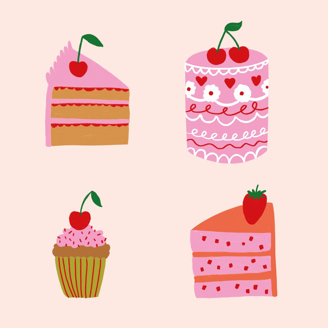 Siebdruck Vorlage Kuchen für Textildruck