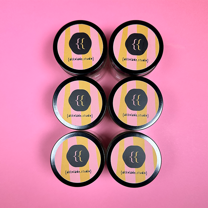 6er Set leere Farbgläser für Siebdruck