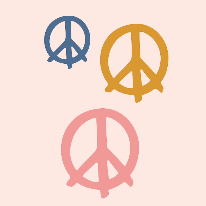 Akkolade Peace Zeichen Siebdruckvorlage