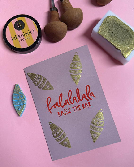 4 feministische X-MAS Sprüche und Stempelvorlage