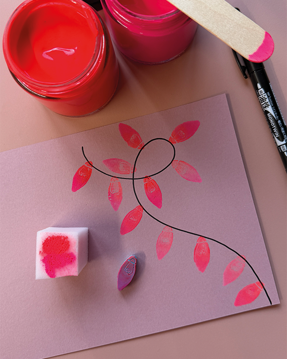 4 feministische X-MAS Sprüche und Stempelvorlage