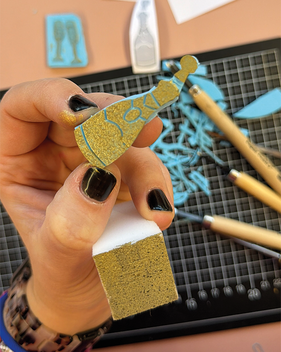 4 feministische X-MAS Sprüche und Stempelvorlage