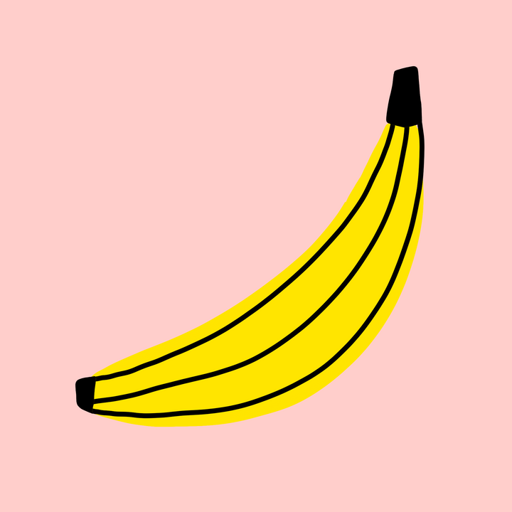 Digitale Vorlage Banane