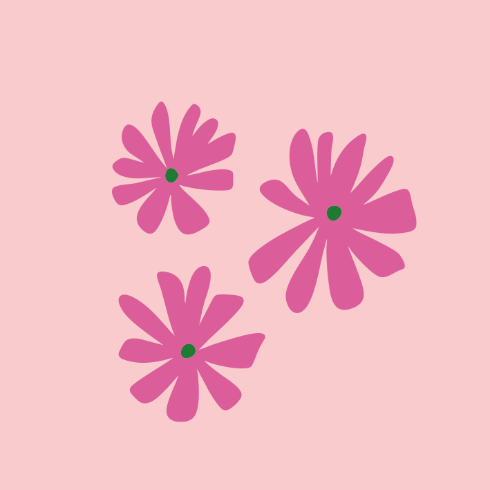 Digitale Vorlage 3 Blüten