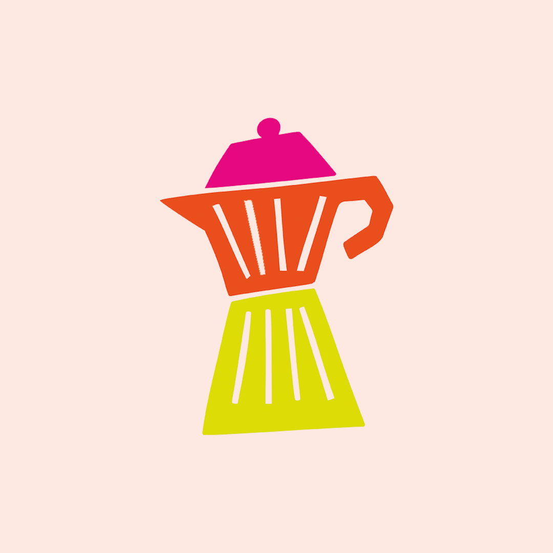 digitale Siebdruckvorlage Kaffeekanne