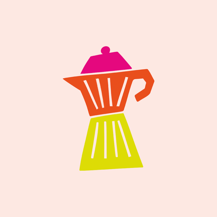 digitale Siebdruckvorlage Kaffeekanne