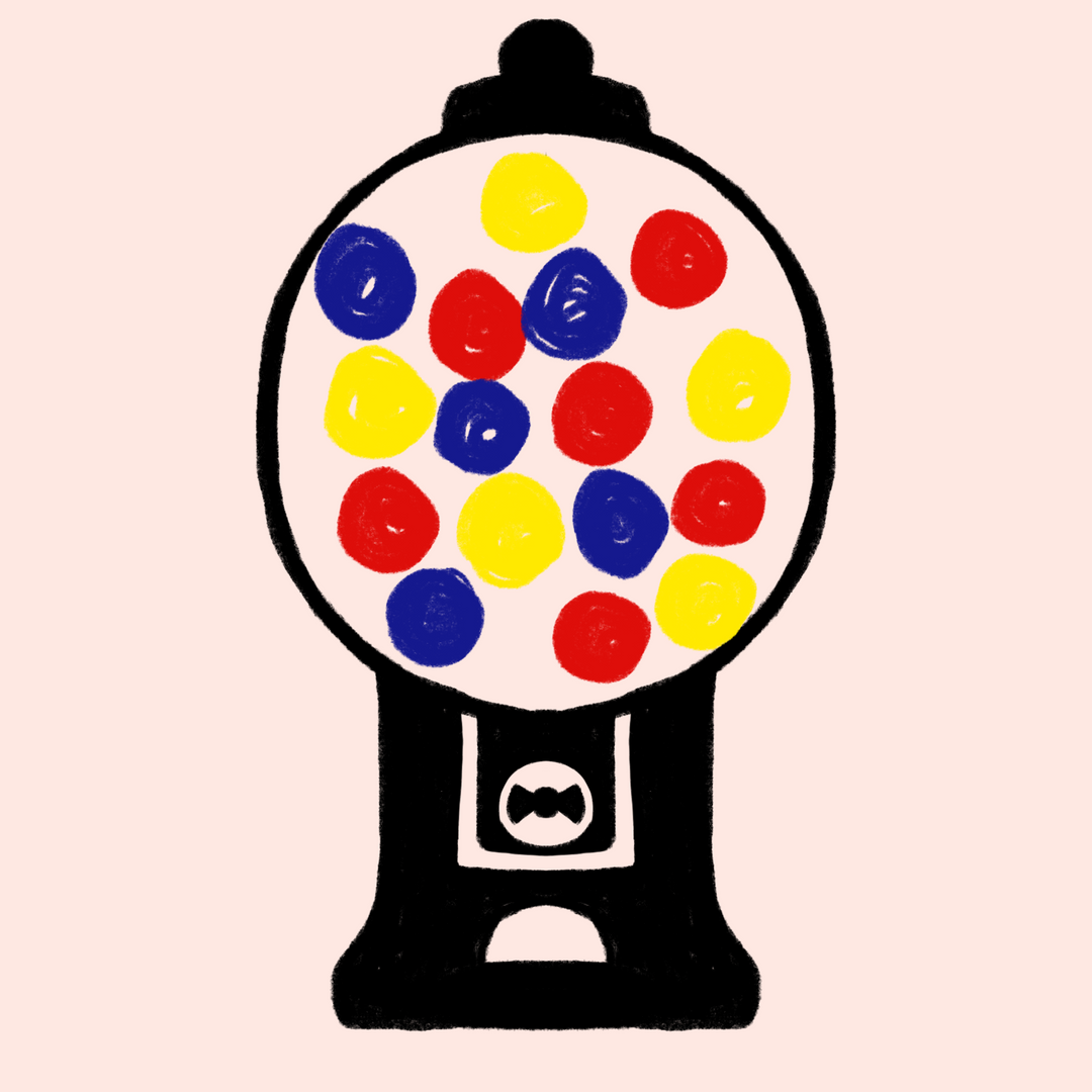 digitale Siebdruckvorlage Kaugummiautomat